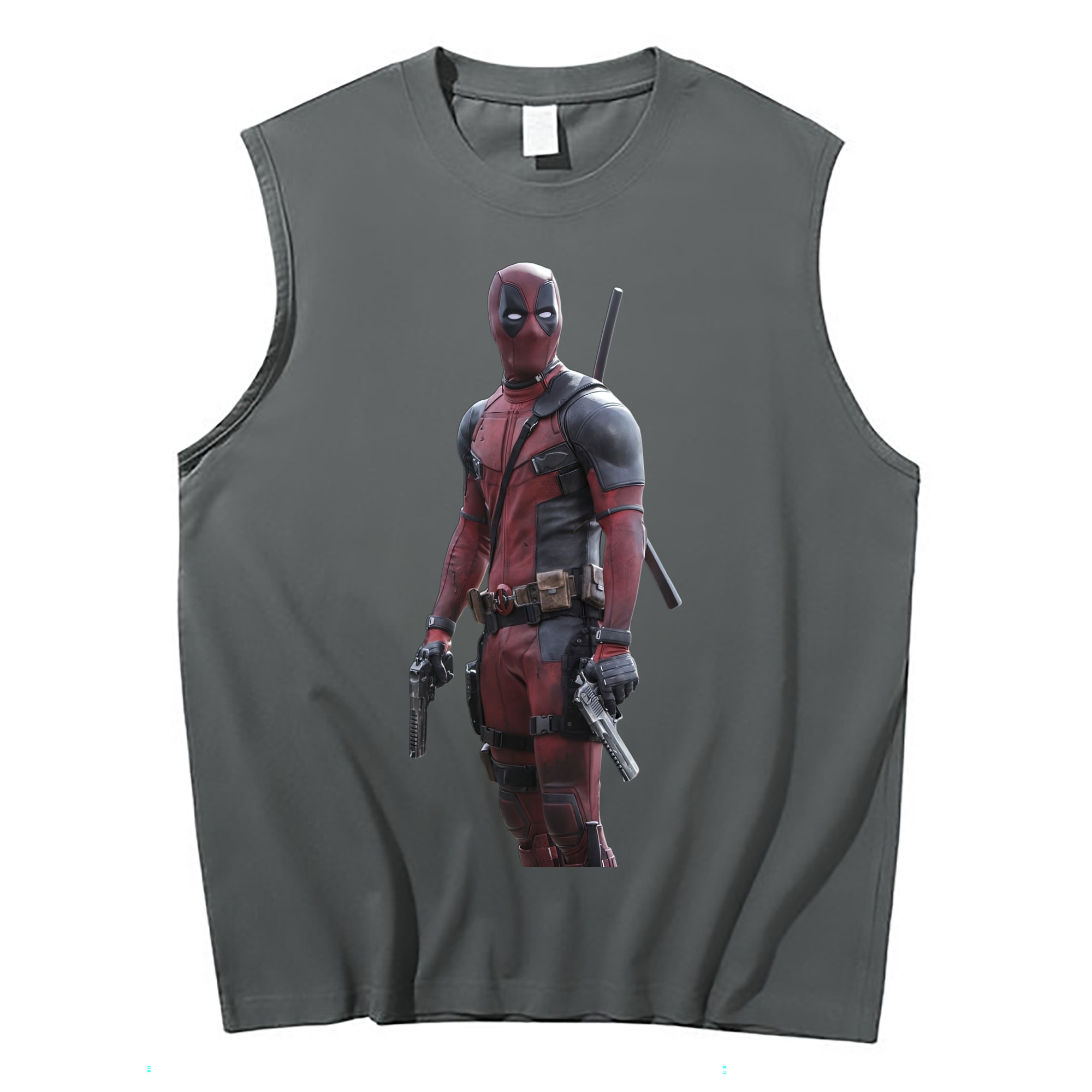 （画像用） Deadpool デッドプール コットン100％タンクトップ（フロントプリント）